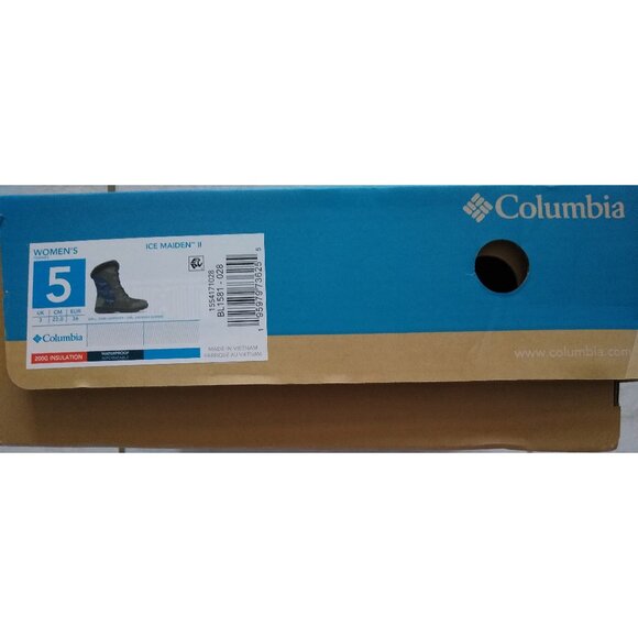 Columbia Women's Ice Maiden II Snow Boot Gray Lavender Size 5 Fur Waterproof - Picture 12 of 13